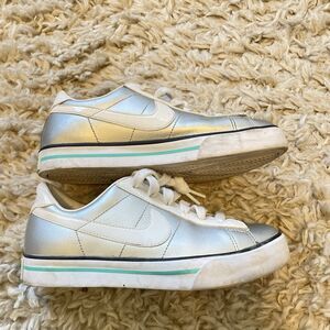 Nike Sweet Classic Leather Low Silver Teal 4.5Y Women’s 6